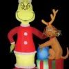 Airblown Grinch & Max With Presents Inflatable Scene - Dr. Seuss