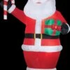 Airblown Santa With Gift And Candy Cane Inflatable
