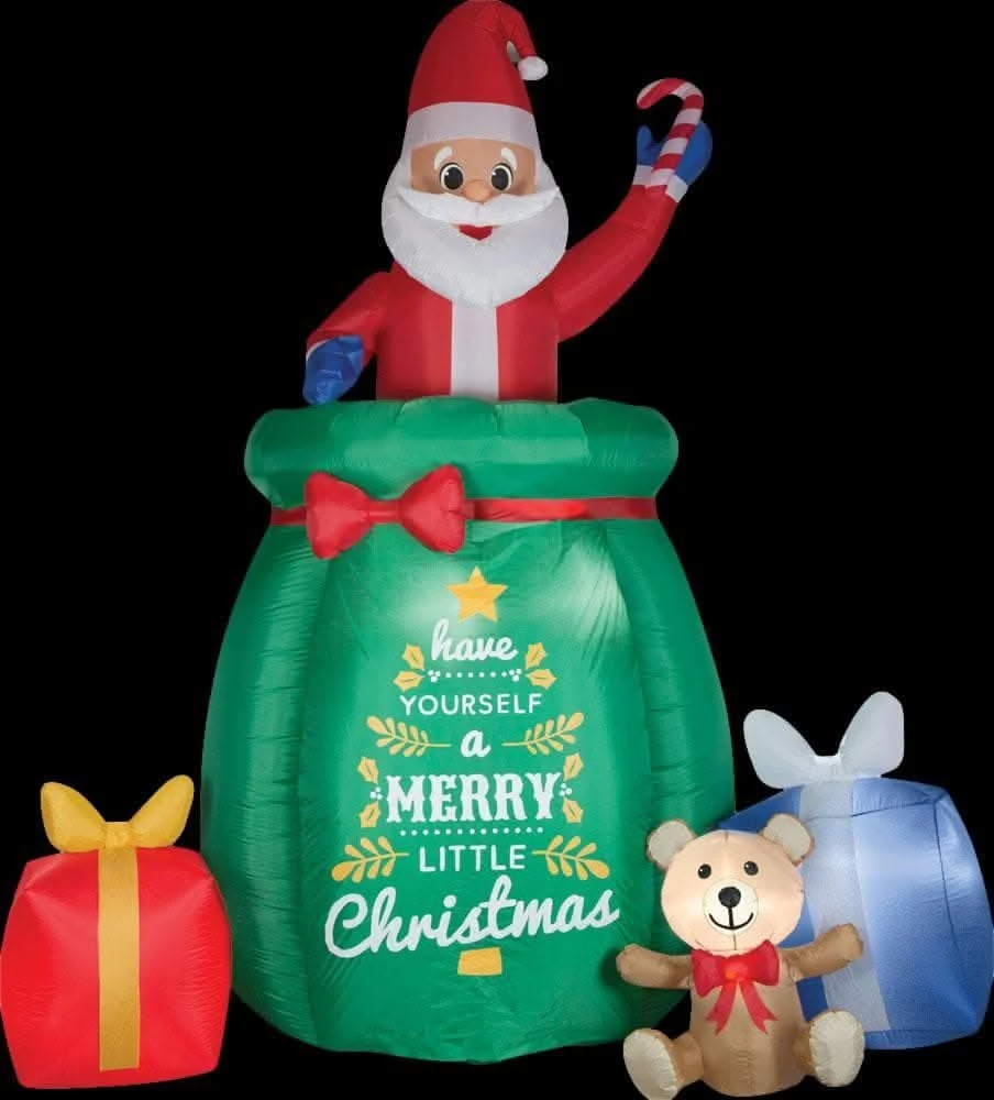 Animated Airblown Popup Santa