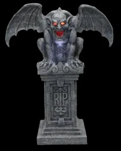 "Stone Gargoyle With Sound And Lights" Halloween Decoration